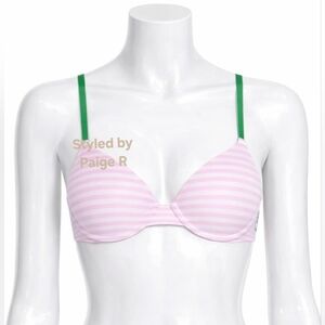 NWT Victorias Secret Pink Padded Pushup Push Up Wear Everywhere Bra Stripe 38DD